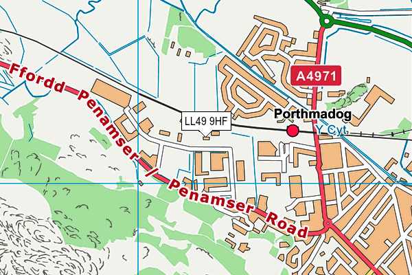 LL49 9HF map - OS VectorMap District (Ordnance Survey)
