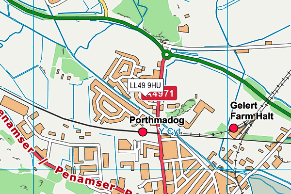 LL49 9HU map - OS VectorMap District (Ordnance Survey)