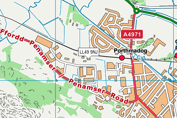 LL49 9NJ map - OS VectorMap District (Ordnance Survey)