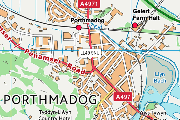 Ysgol Eifion Wyn map (LL49 9NU) - OS VectorMap District (Ordnance Survey)