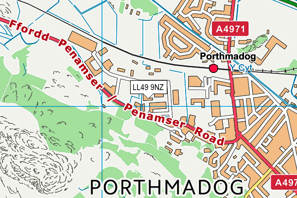 LL49 9NZ map - OS VectorMap District (Ordnance Survey)