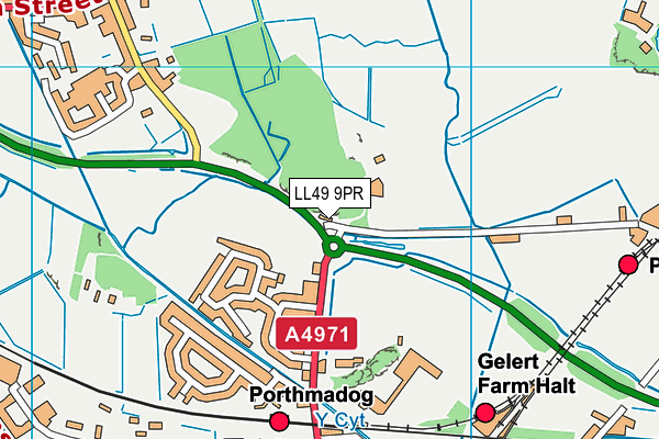 LL49 9PR map - OS VectorMap District (Ordnance Survey)