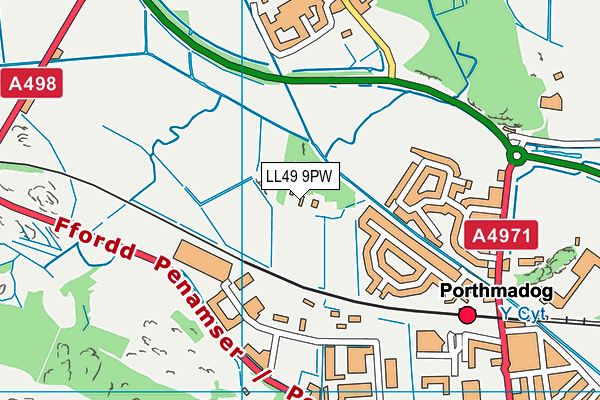 LL49 9PW map - OS VectorMap District (Ordnance Survey)