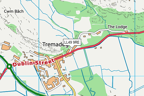 LL49 9RE map - OS VectorMap District (Ordnance Survey)