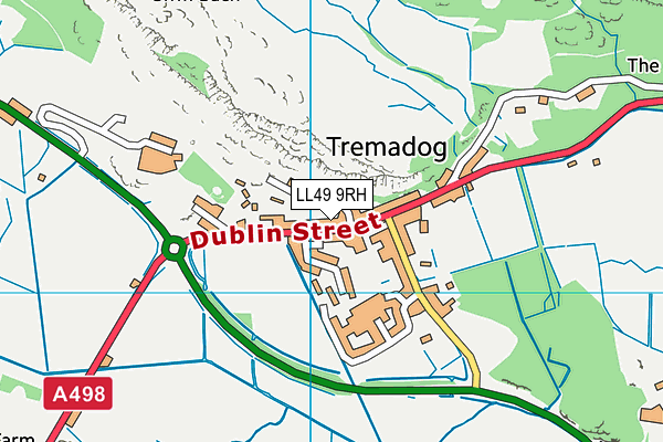 LL49 9RH map - OS VectorMap District (Ordnance Survey)