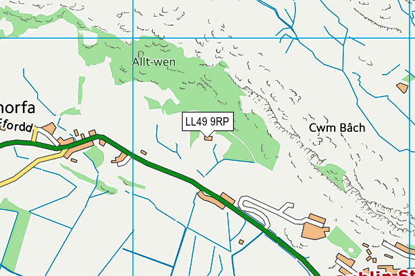 LL49 9RP map - OS VectorMap District (Ordnance Survey)