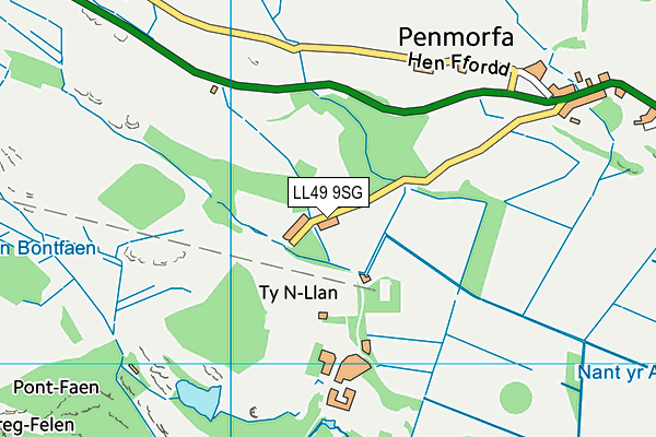 LL49 9SG map - OS VectorMap District (Ordnance Survey)