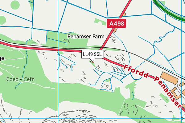 LL49 9SL map - OS VectorMap District (Ordnance Survey)
