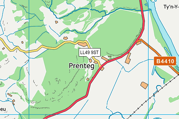 LL49 9ST map - OS VectorMap District (Ordnance Survey)