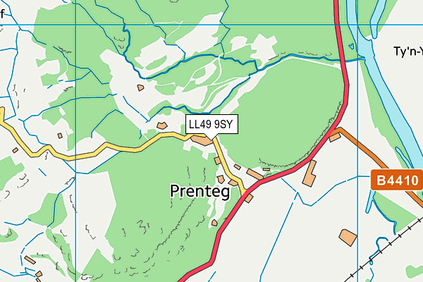 LL49 9SY map - OS VectorMap District (Ordnance Survey)