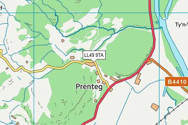 LL49 9TA map - OS VectorMap District (Ordnance Survey)