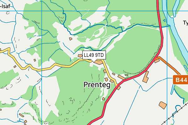 LL49 9TD map - OS VectorMap District (Ordnance Survey)