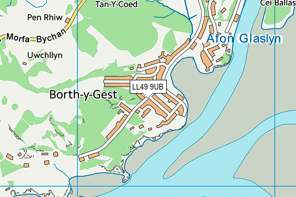 LL49 9UB map - OS VectorMap District (Ordnance Survey)