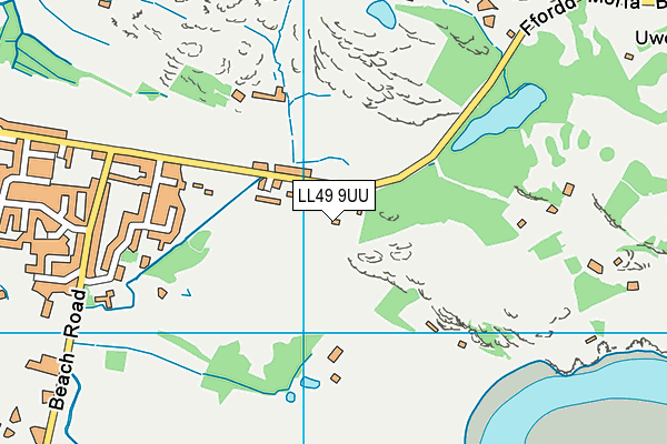 LL49 9UU map - OS VectorMap District (Ordnance Survey)