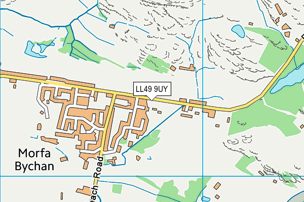 LL49 9UY map - OS VectorMap District (Ordnance Survey)