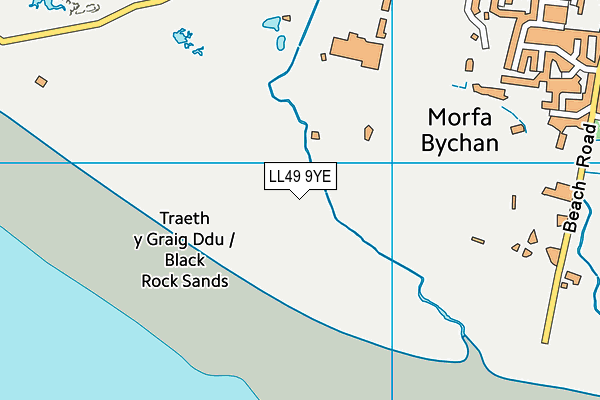 LL49 9YE map - OS VectorMap District (Ordnance Survey)