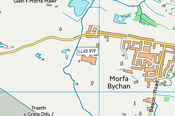 LL49 9YF map - OS VectorMap District (Ordnance Survey)
