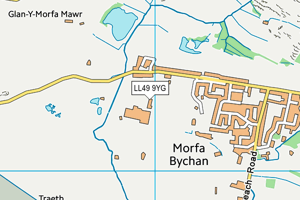 LL49 9YG map - OS VectorMap District (Ordnance Survey)