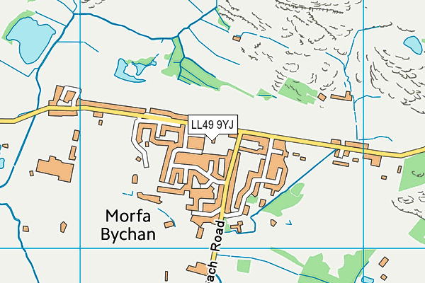 LL49 9YJ map - OS VectorMap District (Ordnance Survey)