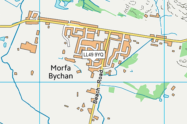 LL49 9YQ map - OS VectorMap District (Ordnance Survey)