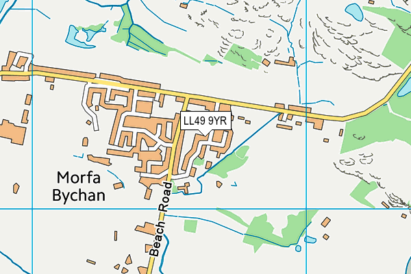LL49 9YR map - OS VectorMap District (Ordnance Survey)