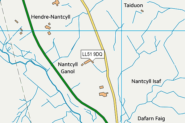 LL51 9DQ map - OS VectorMap District (Ordnance Survey)
