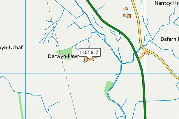 LL51 9LZ map - OS VectorMap District (Ordnance Survey)