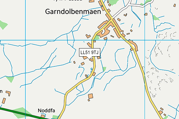 LL51 9TJ map - OS VectorMap District (Ordnance Survey)