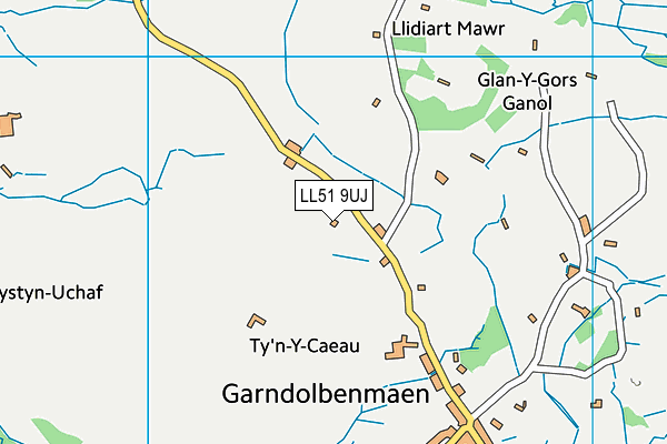 LL51 9UJ map - OS VectorMap District (Ordnance Survey)