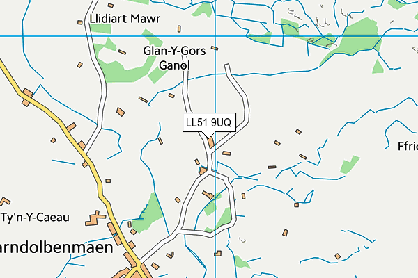 LL51 9UQ map - OS VectorMap District (Ordnance Survey)