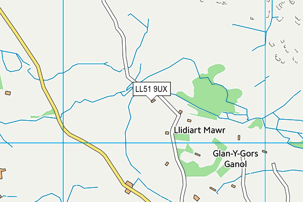 LL51 9UX map - OS VectorMap District (Ordnance Survey)