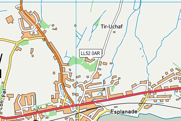LL52 0AR map - OS VectorMap District (Ordnance Survey)