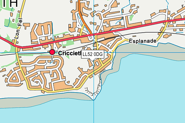LL52 0DG map - OS VectorMap District (Ordnance Survey)