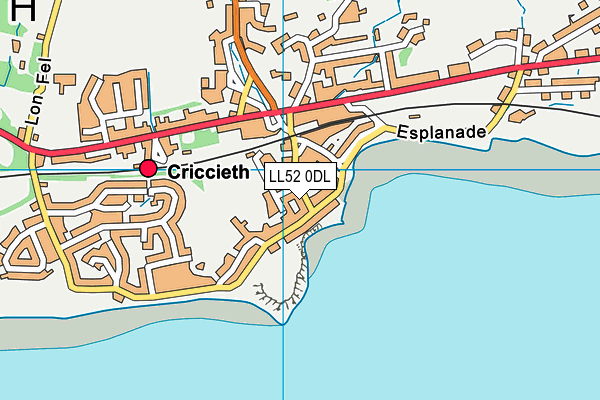 LL52 0DL map - OS VectorMap District (Ordnance Survey)