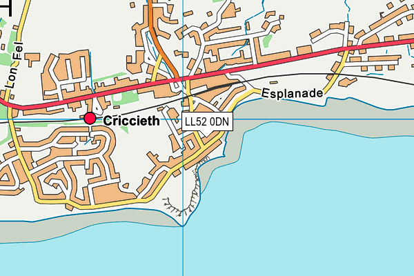 LL52 0DN map - OS VectorMap District (Ordnance Survey)