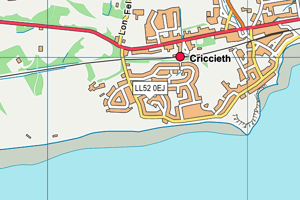 LL52 0EJ map - OS VectorMap District (Ordnance Survey)