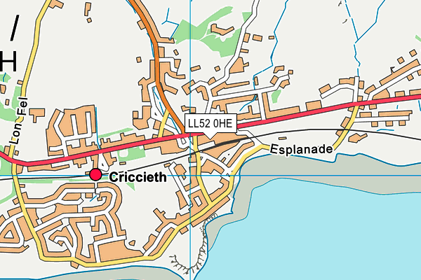 LL52 0HE map - OS VectorMap District (Ordnance Survey)