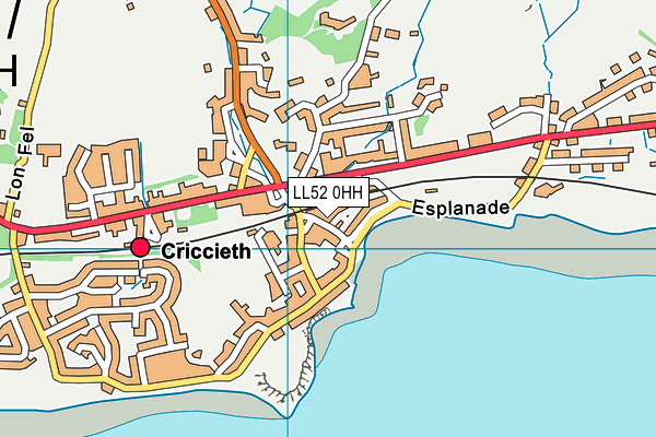 LL52 0HH map - OS VectorMap District (Ordnance Survey)