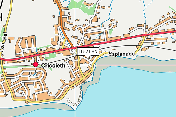 LL52 0HN map - OS VectorMap District (Ordnance Survey)