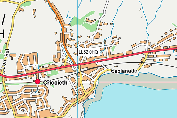 LL52 0HQ map - OS VectorMap District (Ordnance Survey)