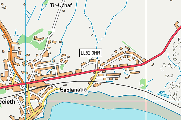 LL52 0HR map - OS VectorMap District (Ordnance Survey)