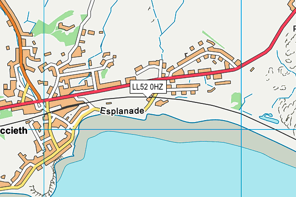 LL52 0HZ map - OS VectorMap District (Ordnance Survey)
