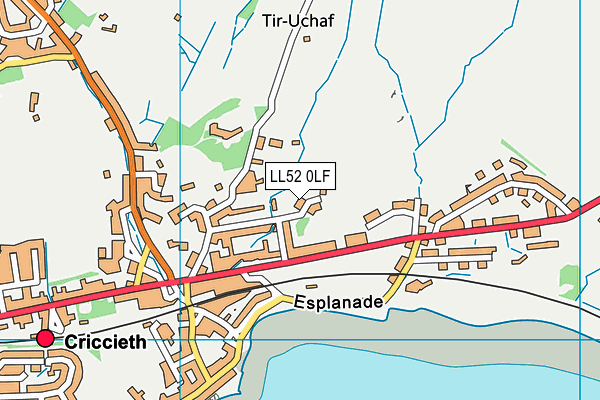 LL52 0LF map - OS VectorMap District (Ordnance Survey)