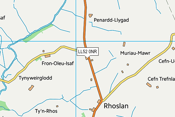 LL52 0NR map - OS VectorMap District (Ordnance Survey)