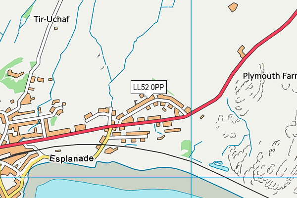 LL52 0PP map - OS VectorMap District (Ordnance Survey)
