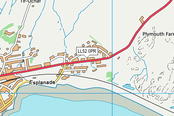 LL52 0PR map - OS VectorMap District (Ordnance Survey)