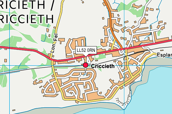 LL52 0RN map - OS VectorMap District (Ordnance Survey)