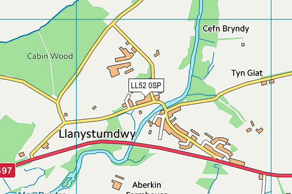 Ysgol Llanystumdwy map (LL52 0SP) - OS VectorMap District (Ordnance Survey)
