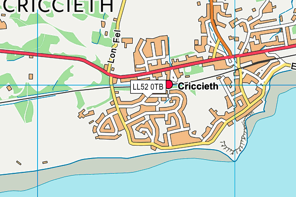 LL52 0TB map - OS VectorMap District (Ordnance Survey)