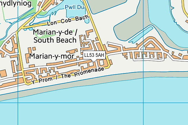 LL53 5AH map - OS VectorMap District (Ordnance Survey)